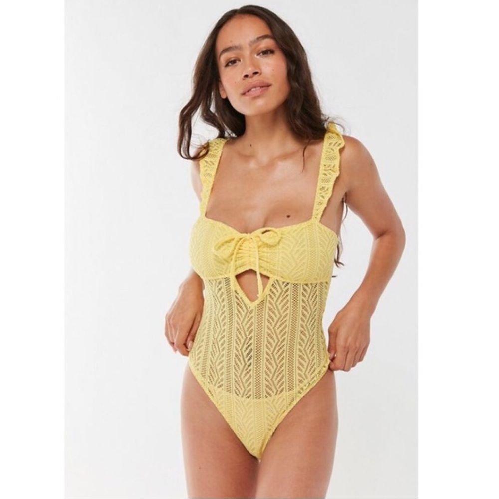 Out from Under by Urban Outfitters Cameron Crochet Bodysuit Size Small